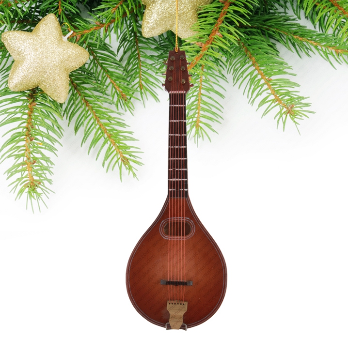 Miniature wooden mandolin christmas 